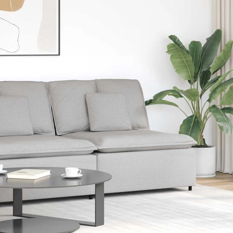 vidaXL modulsofa hjørnemodul 100 cm skygrå med hynder
