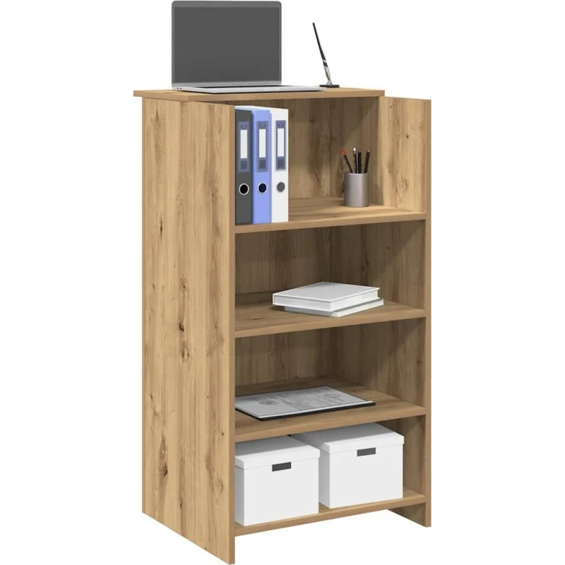 vidaXL Receptionsskranke Konstrueret Træ 55x50x103,5 cm Hvid
