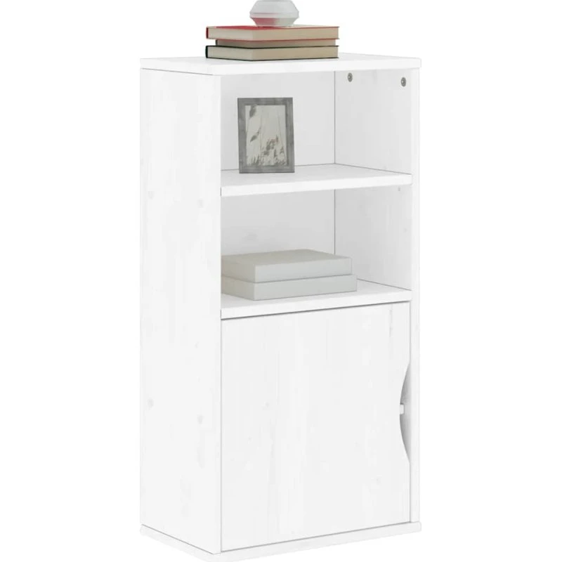 vidaXL ODDA Sideskab 40x24x79 cm Massivt Fyrretræ Hvid