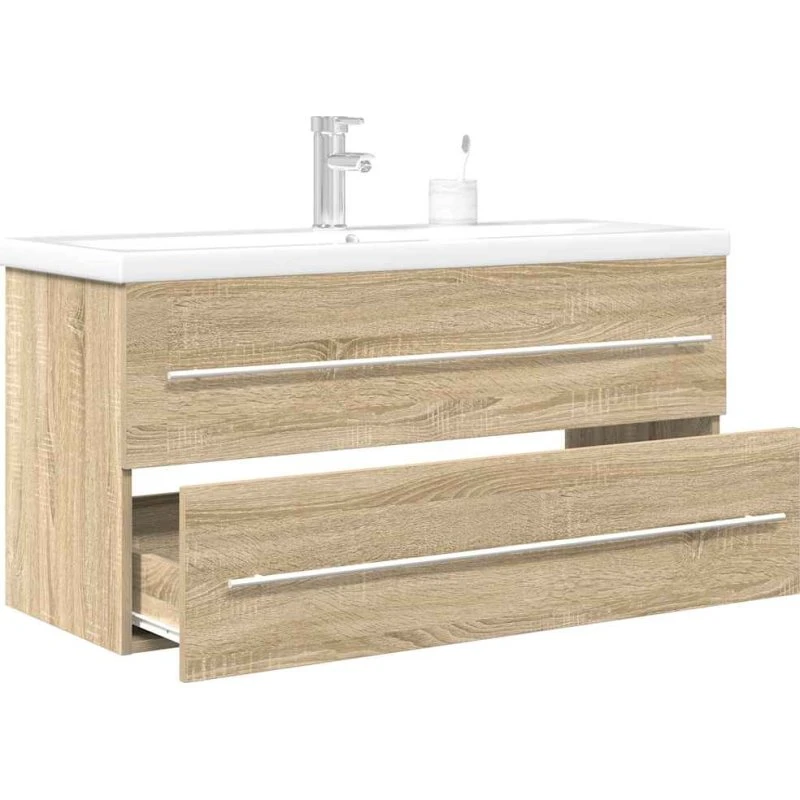 vidaXL Møbelsæt 2 dele Sonoma-eg, 100 x 38,5 x 48 cm