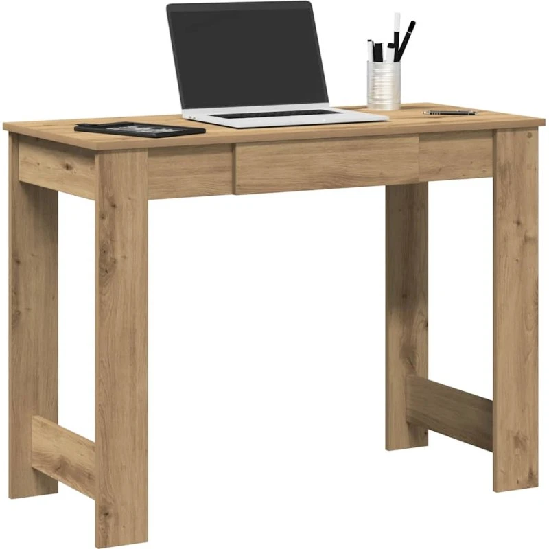 vidaXL Skrivebord 100x45x75 cm konstrueret træ kunsteg