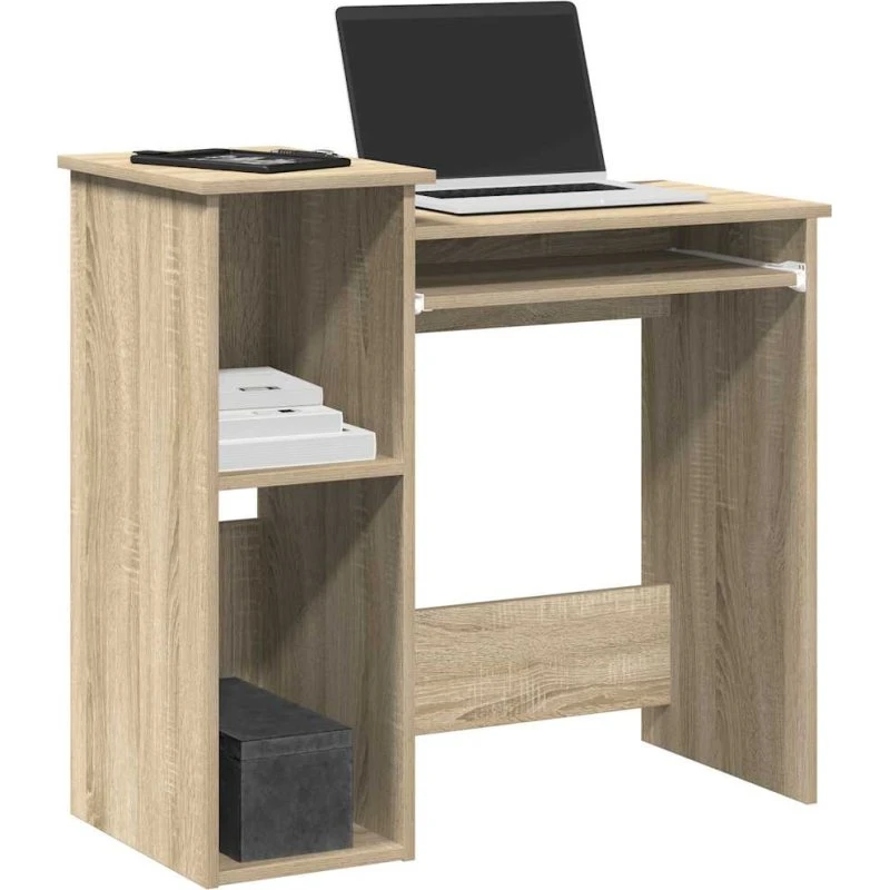 vidaXL Skrivebord m. Hylder 84x40x78 cm Sonoma-eg