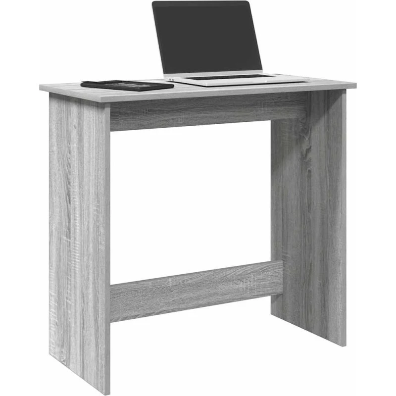 vidaXL Skrivebord 80x40x75 cm Konstrueret Træ Grå Sonoma-Eg
