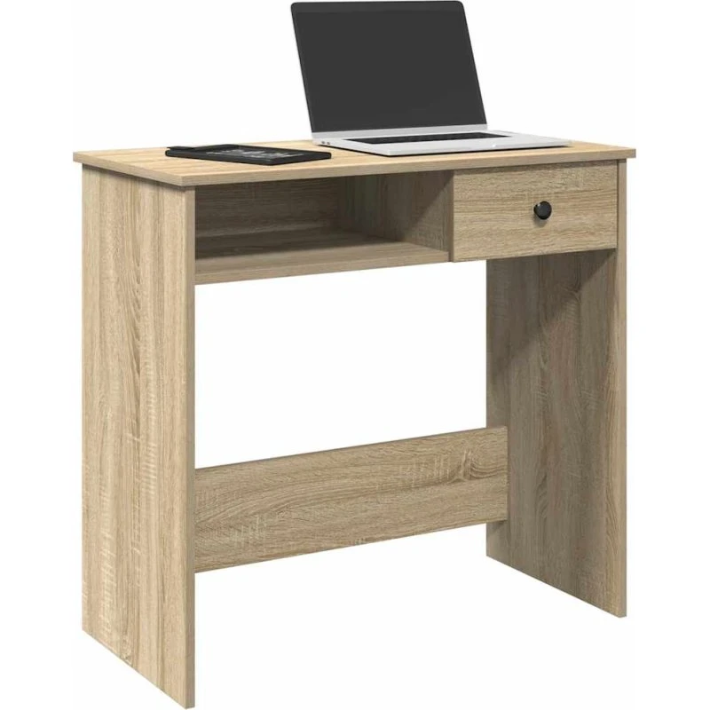 vidaXL Skrivebord 80x40x75 cm Konstrueret Træ Sonoma-Eg