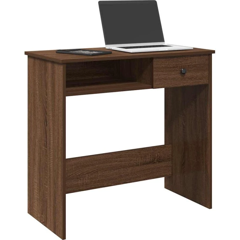 vidaXL Skrivebord 80x40x75 cm Konstrueret Træ Brun