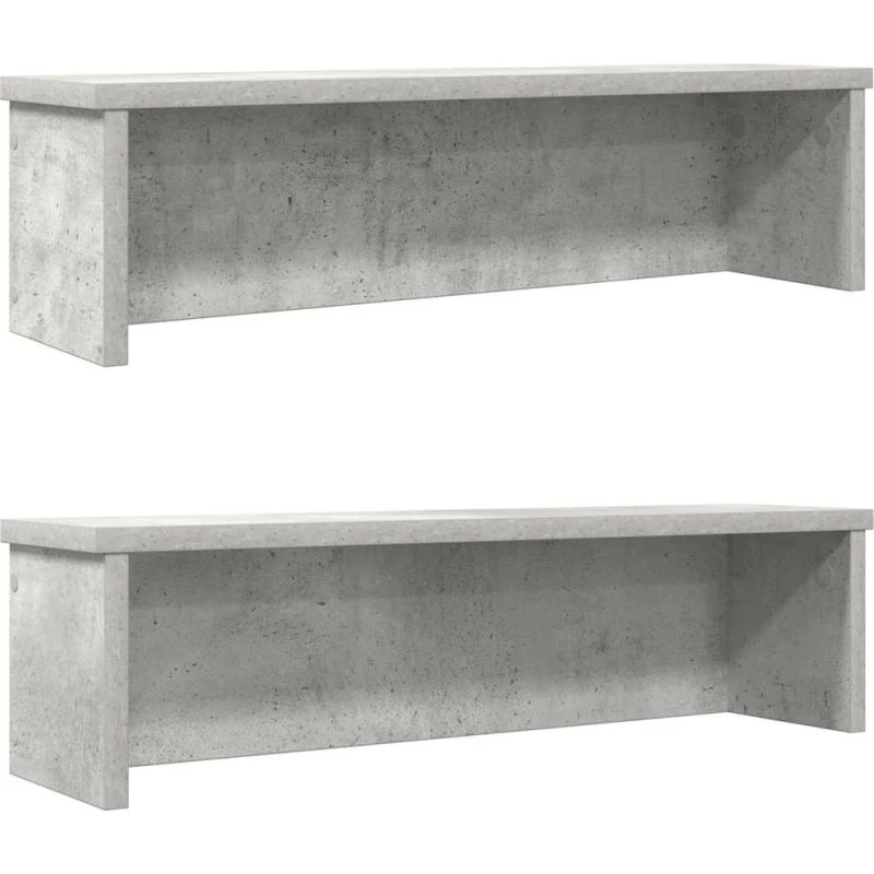 vidaXL Køkkenreoler kan stables 2 stk. 50x15x16 cm betongrå