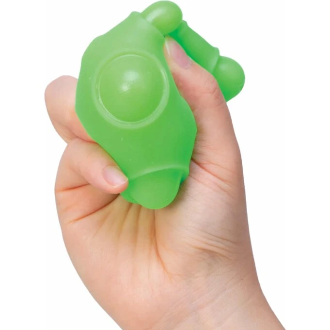 NeeDoh Happy Snappy fidgetbold med luft (blå/pink/lilla/grøn)