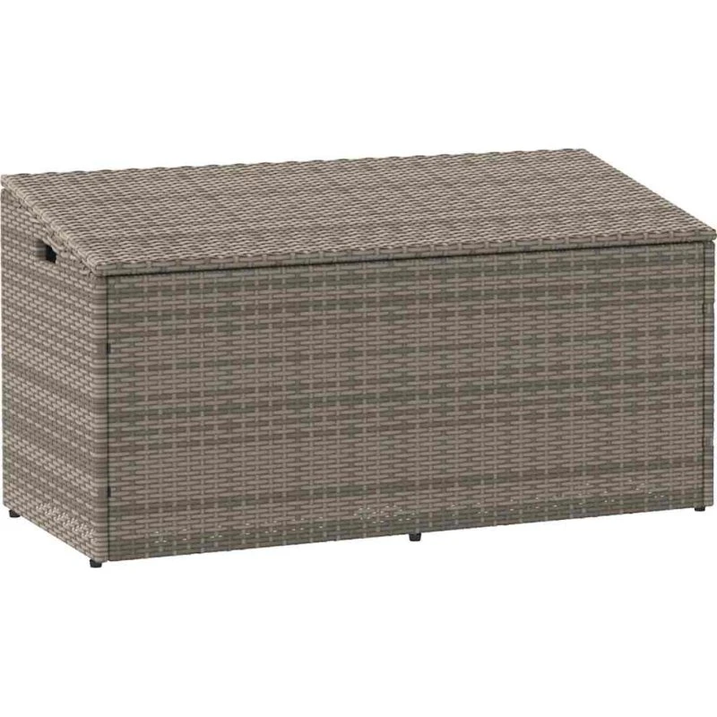 vidaXL Opbevaringskasse til Haven Grå 110x50x58 cm Polyrattan