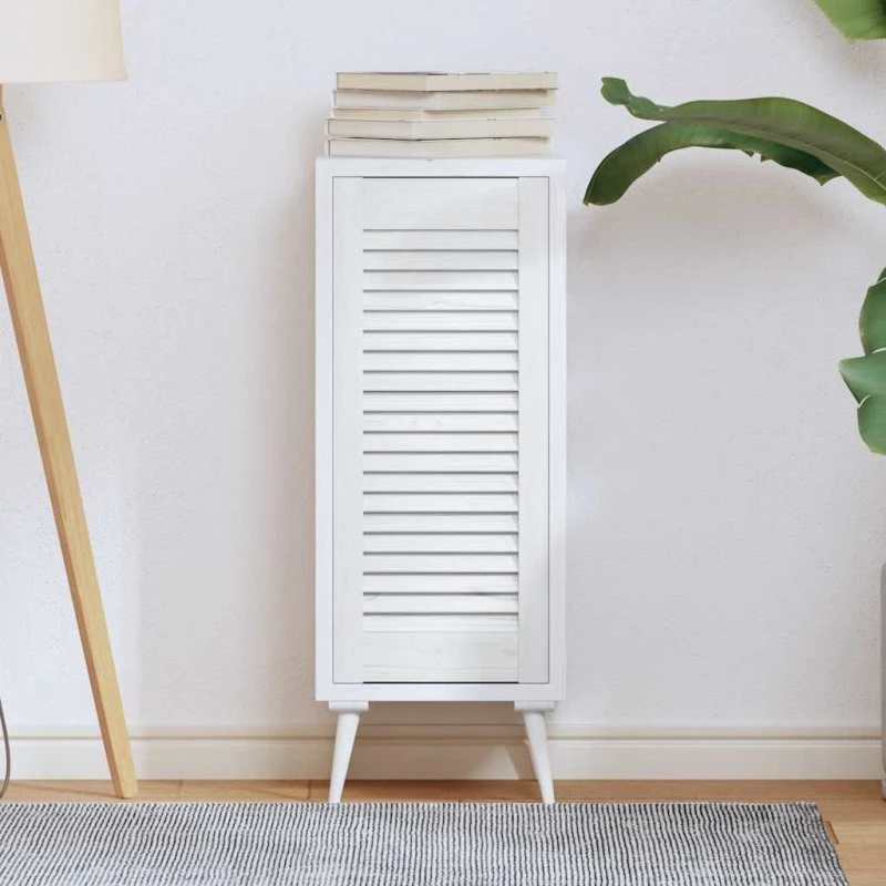 vidaXL skabslåge 69x29,5 cm hvid lameldesign