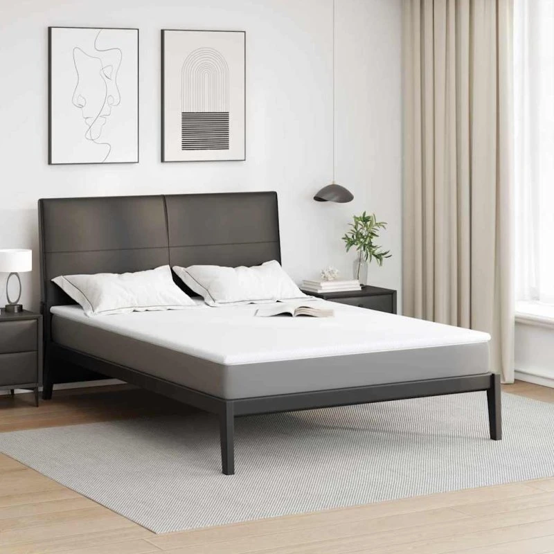 vidaXL Madras Topper Hvid 160 x 200 cm Jacquard