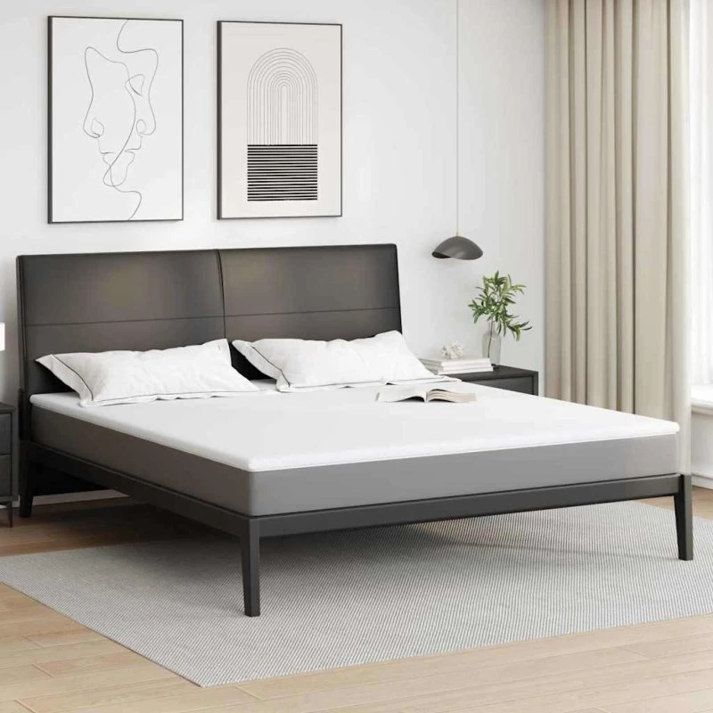 vidaXL Madras Topper Hvid 180x200 cm Jacquard