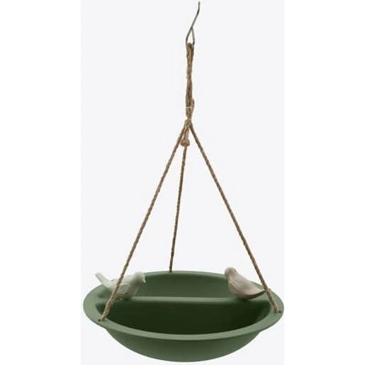 Fuglebad i grøn bambusfiber