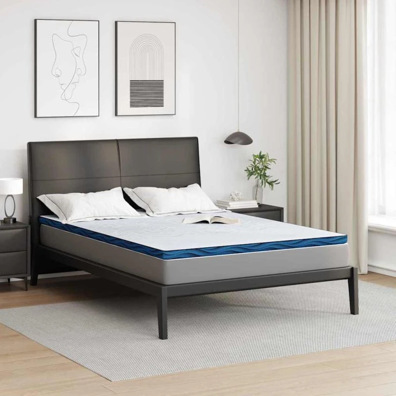 vidaXL Madras Topper Hvid 160x200 cm Jacquard Gel Hukommelsesskum