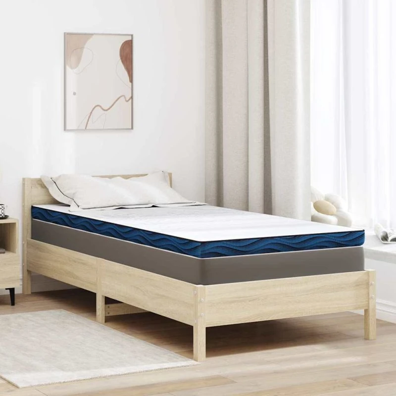vidaXL Madras Topper Hvid 100x200 cm Jacquard Gel Hukommelsesskum