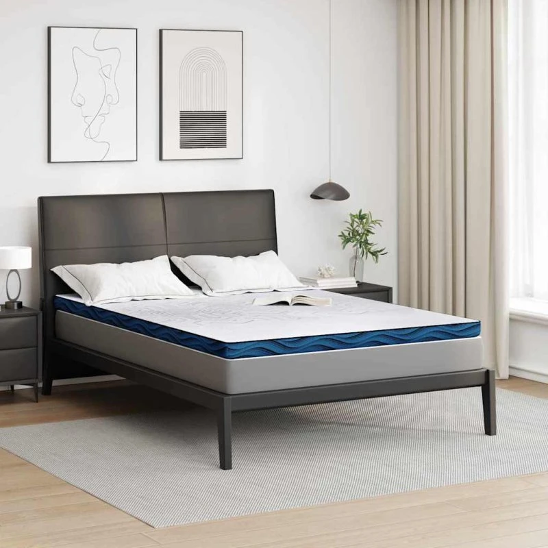 vidaXL Madras Topper Hvid 140 x 200 cm Jacquard