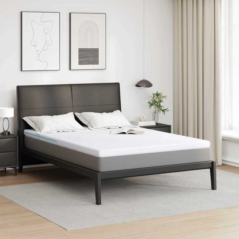 vidaXL Madrasbetræk Hvid 140 x 190 cm Gel-Memory Skum