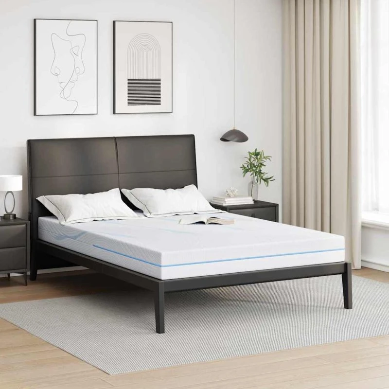 vidaXL Madras Hvid 160x200 cm Skum