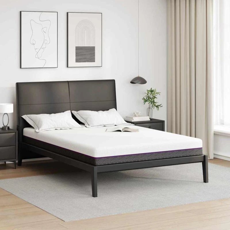 vidaXL Madras Hvid og Grå 160 x 200 cm Jacquard