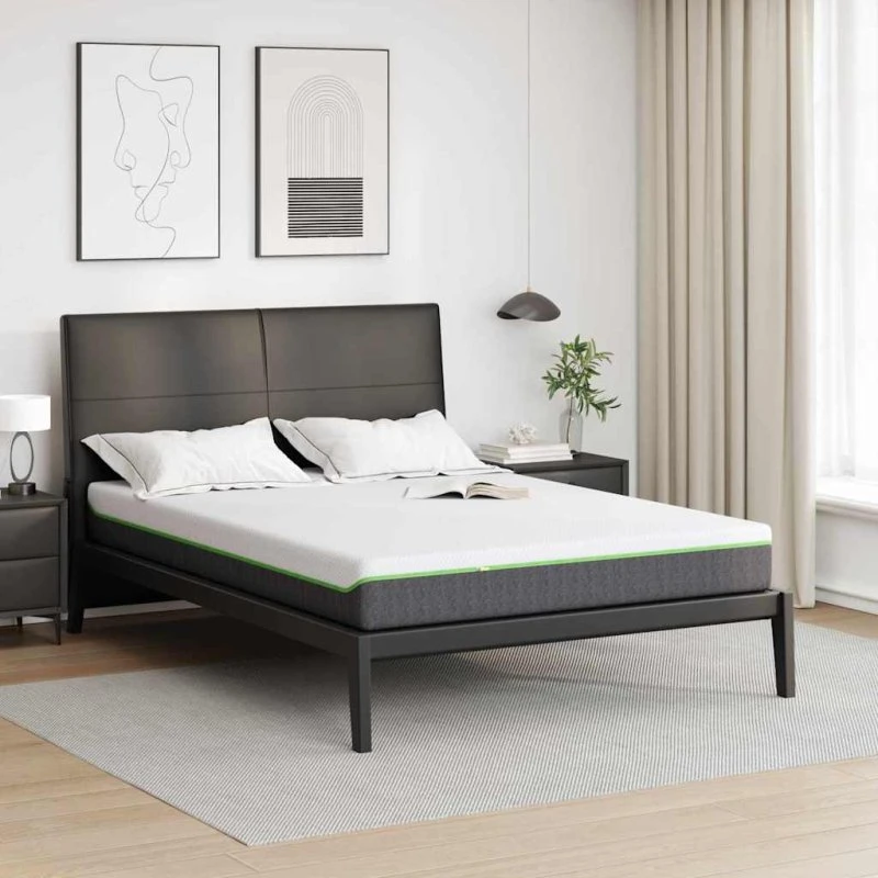 vidaXL Madras Hvid og Grå 140x190 cm Jacquard