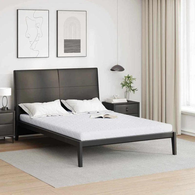 vidaXL Madras Hvid 160 x 200 cm med Kokoslag og PU-Skum