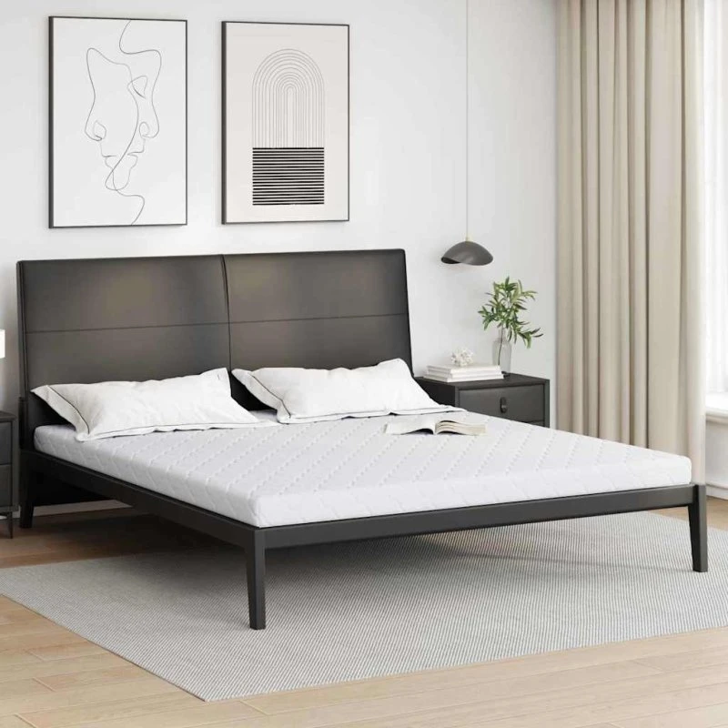 vidaXL Madras Hvid 180 x 200 cm med Kokoslag og PU-skum