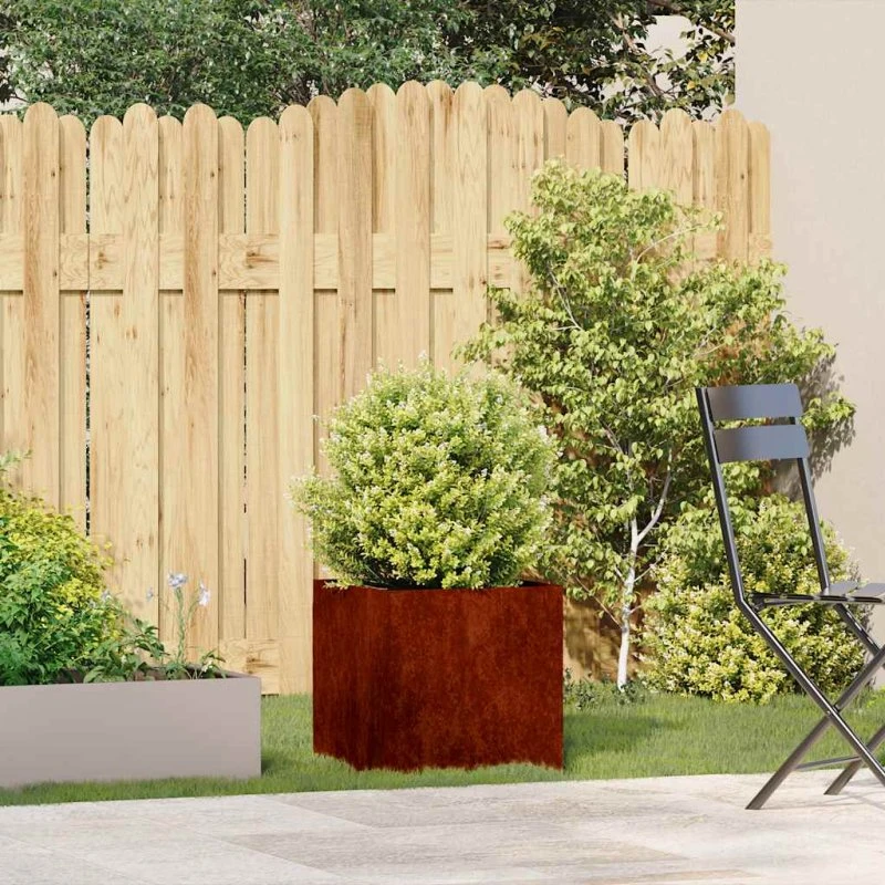 vidaXL rustfarvet plantekasse 40x40x40 cm forvitringsstål
