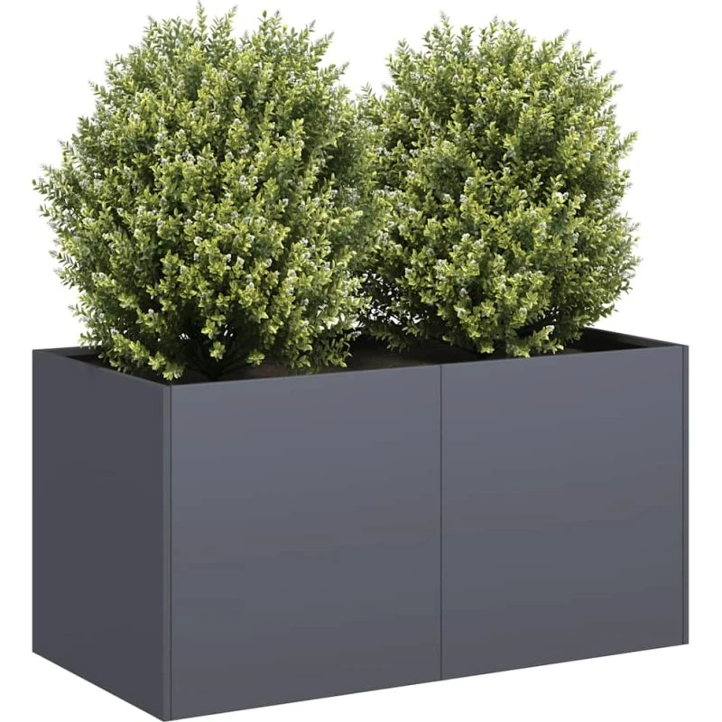 vidaXL Plantekasse antracitgrå 80x40x40 cm koldvalset stål