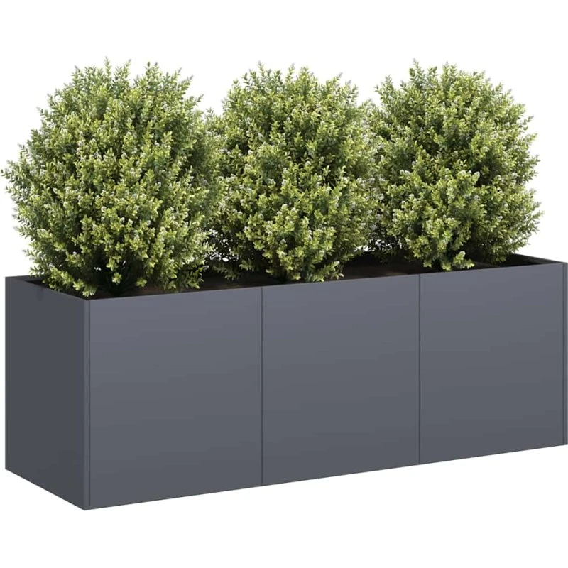 vidaXL Plantekasse Antracit 120x40x40 cm Koldvalset Stål