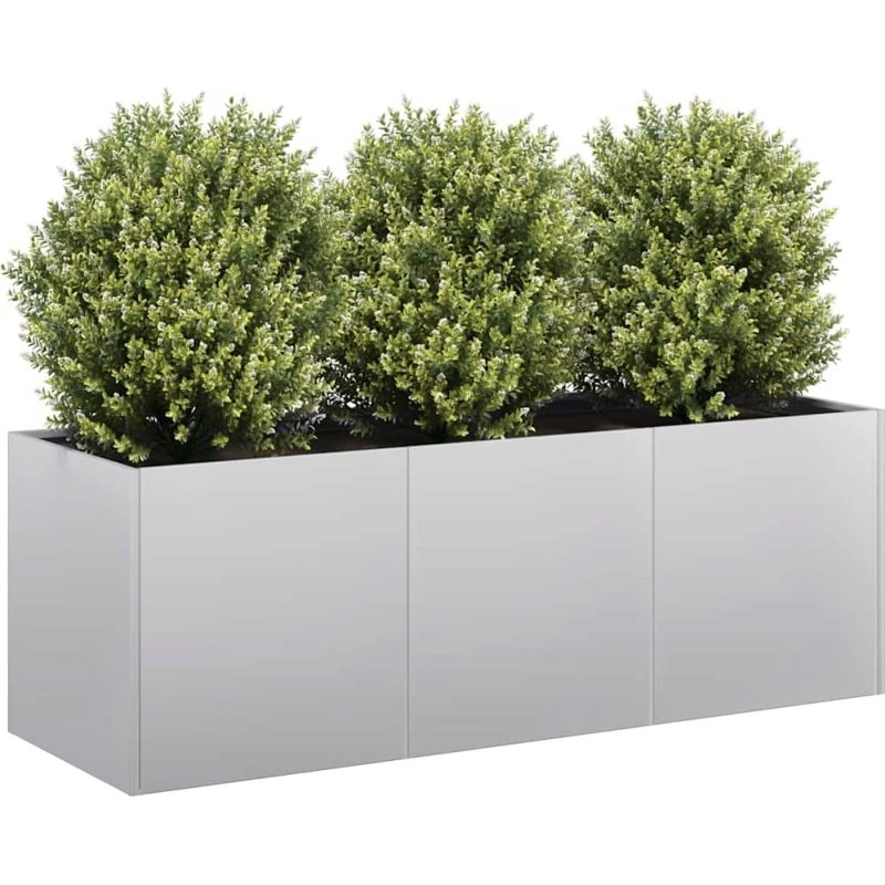 vidaXL Plantekasse 120x40x40 cm Galvaniseret Stål Grå
