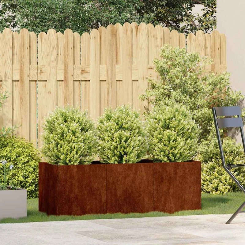 vidaXL rustfarvet plantekasse 120x40x40 cm forvitringsstål