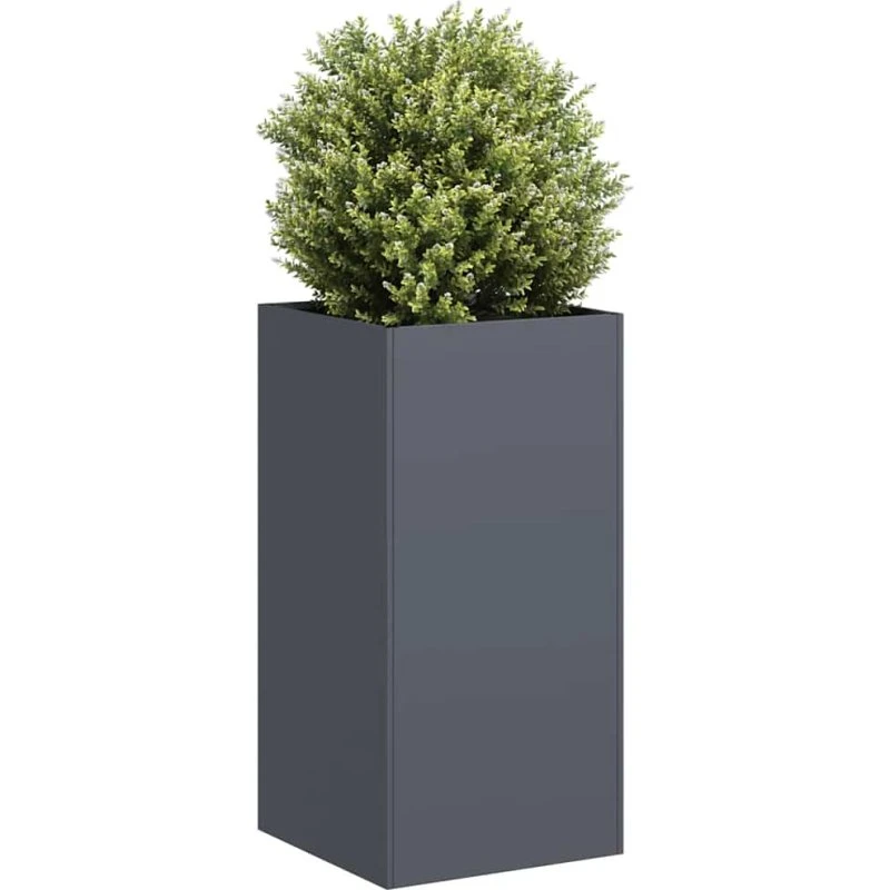vidaXL Plantekasse 40x40x80 cm Koldvalset Stål Antracitgrå
