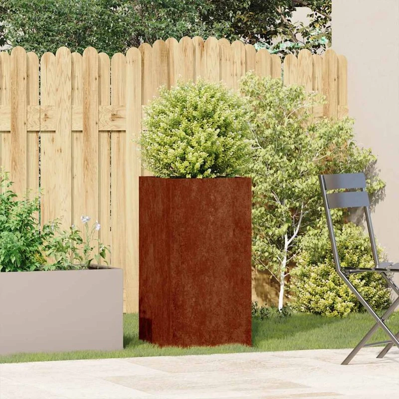 vidaXL rustfarvet forvitringsstål plantekasse 40x40x80 cm