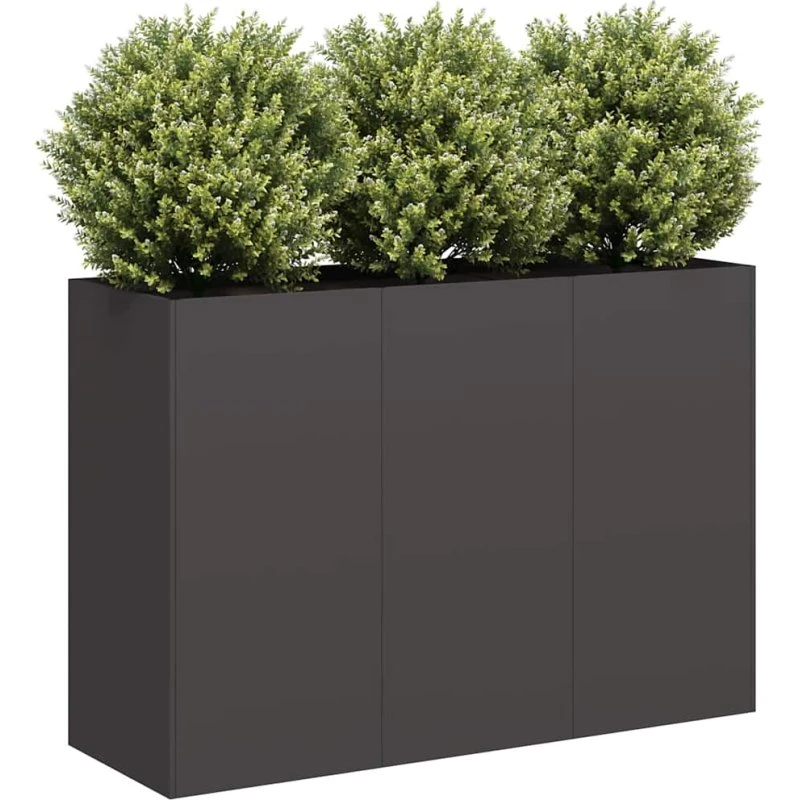 vidaXL Plantekasse 120x40x80 cm koldvalset stål sort