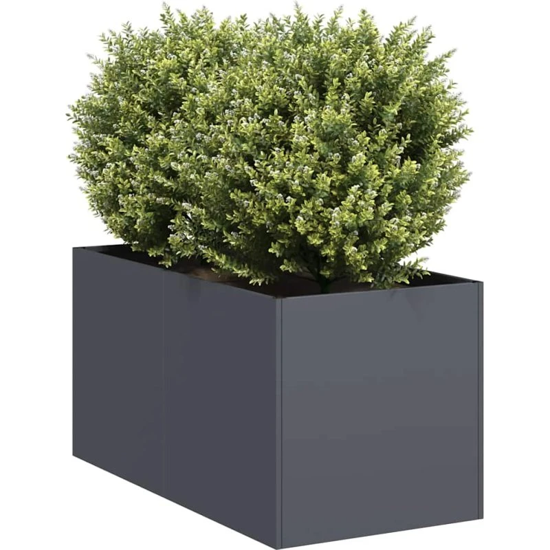 vidaXL Plantekasse 40x80x40 cm koldvalset stål antracitgrå