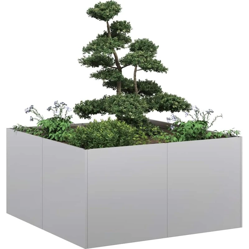 vidaXL Plantekasse 80x80x40 cm Galvaniseret Stål