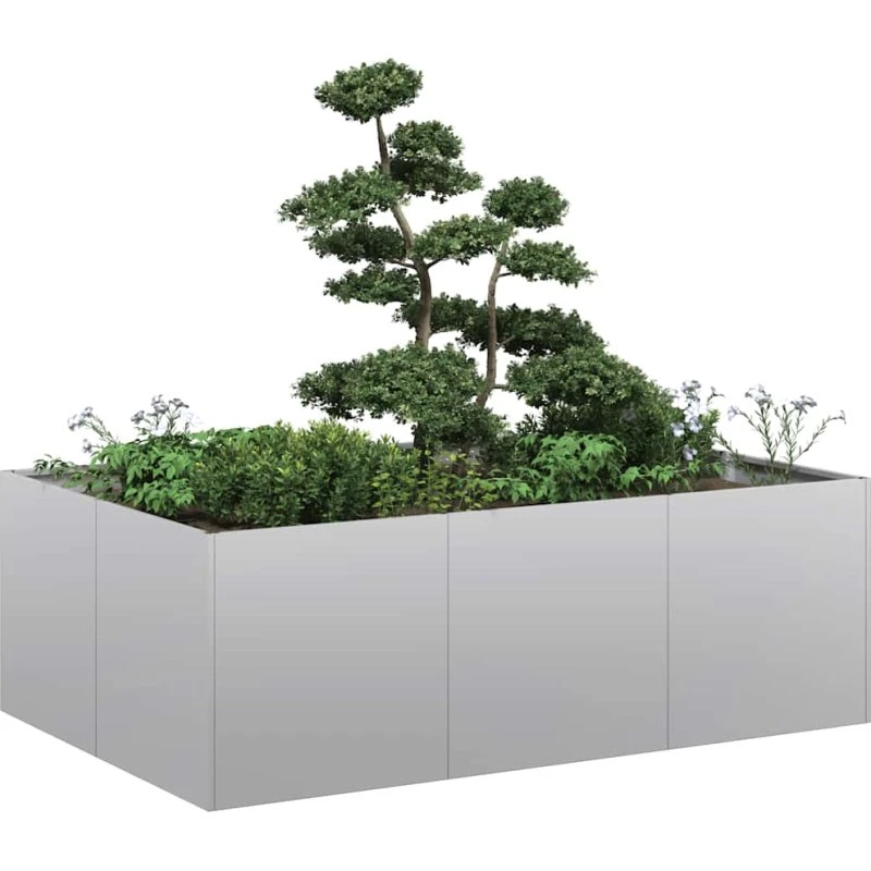 vidaXL Plantekasse 120x80x40 cm galvaniseret stål