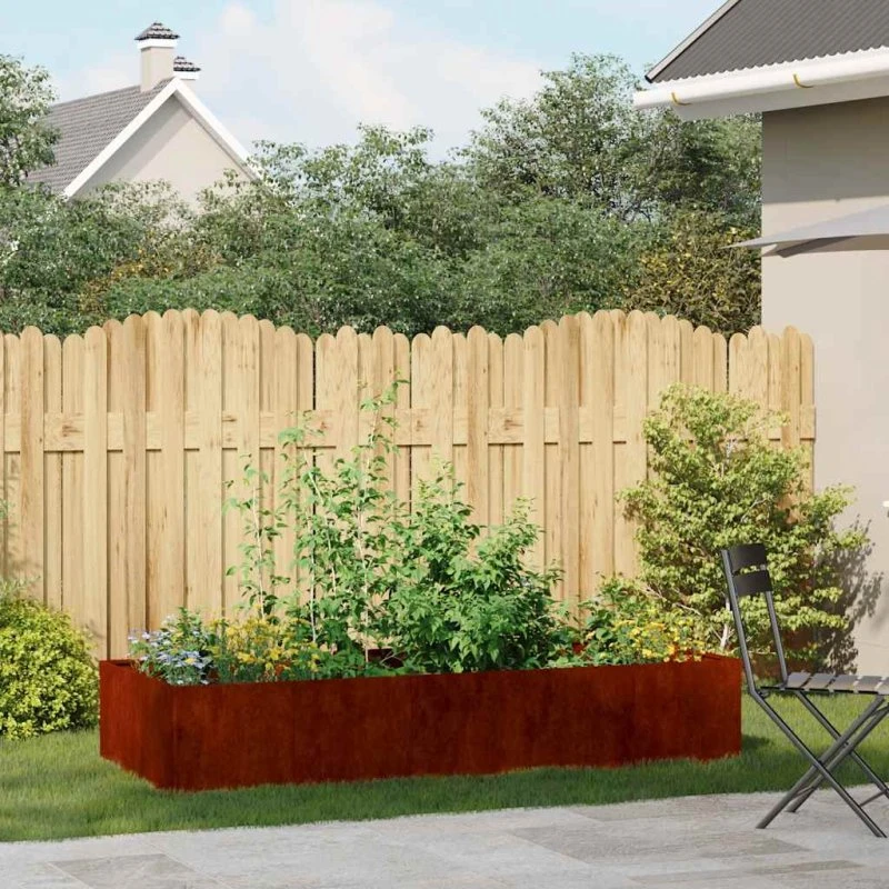 vidaXL rustfarvet plantekasse 200x80x40 cm forvitringsstål
