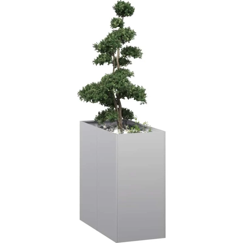 vidaXL Plantekasse 40x80x80 cm Galvaniseret Stål Grå