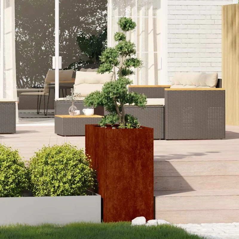 vidaXL rustfarvet plantekasse 40x80x80 cm forvitringsstål