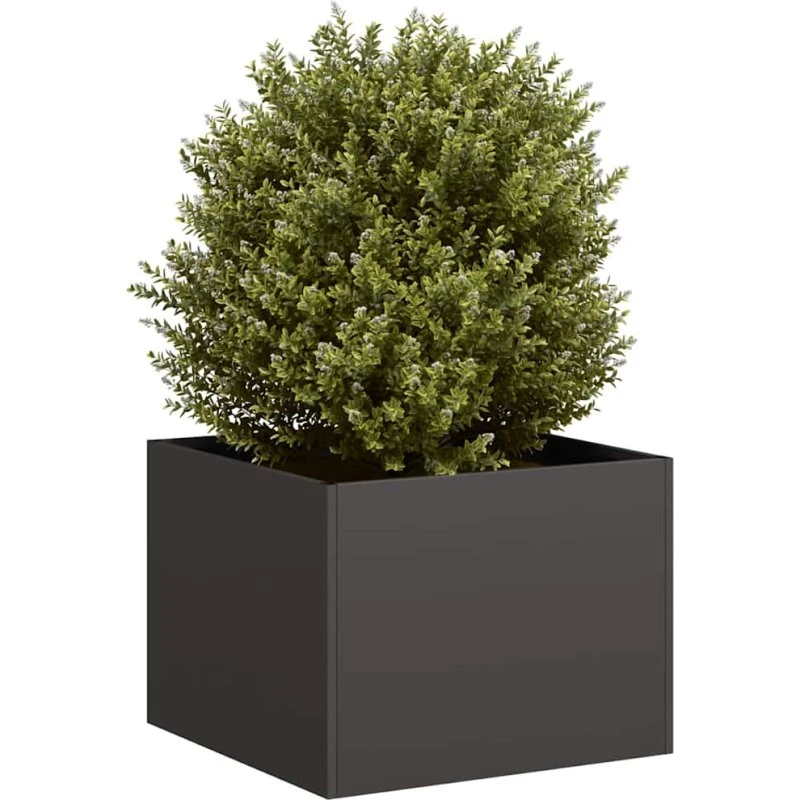 vidaXL Plantekasse 40x40x30 cm Sort Koldvalset Stål