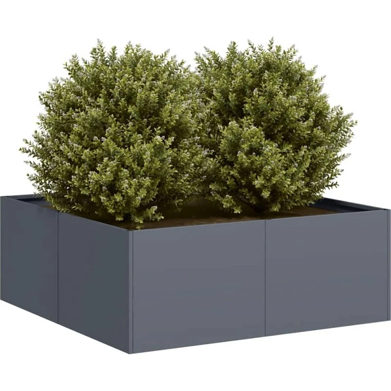 vidaXL Plantekasse 80x80x30 cm stål antracitgrå