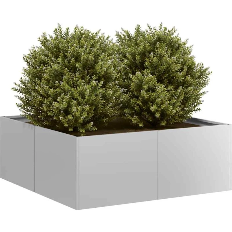 vidaXL Plantekasse 80x80x30 cm galvaniseret stål