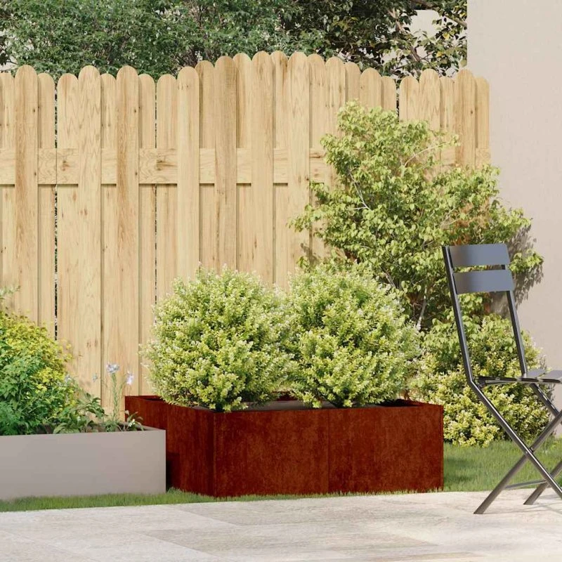 vidaXL rustfarvet plantekasse 80x80x30 cm forvitringsstål