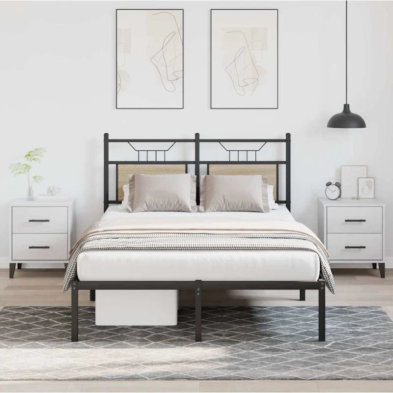 vidaXL Sengeramme 120x200 cm Sonoma-eg uden madras