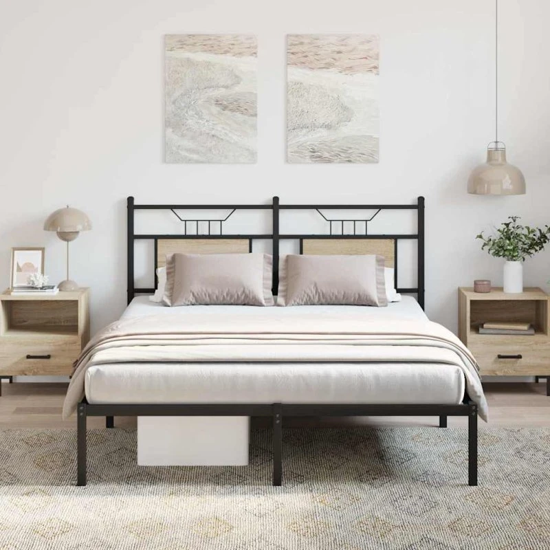 vidaXL Sengeramme 140x200 cm Sonoma-eg uden madras