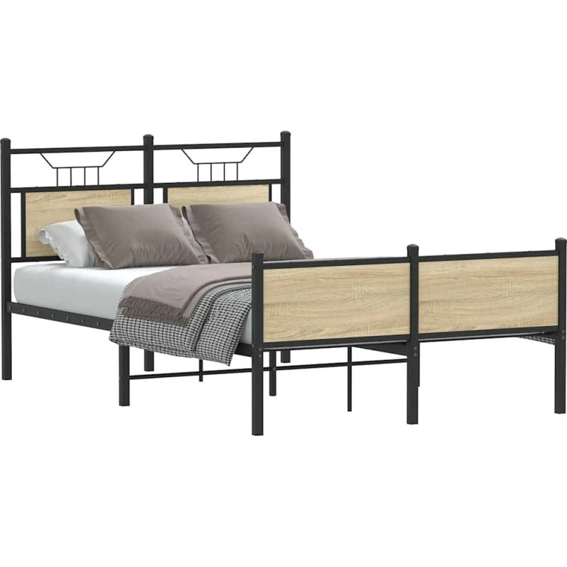 vidaXL Sengeramme 120x200 cm Sonoma-eg uden madras