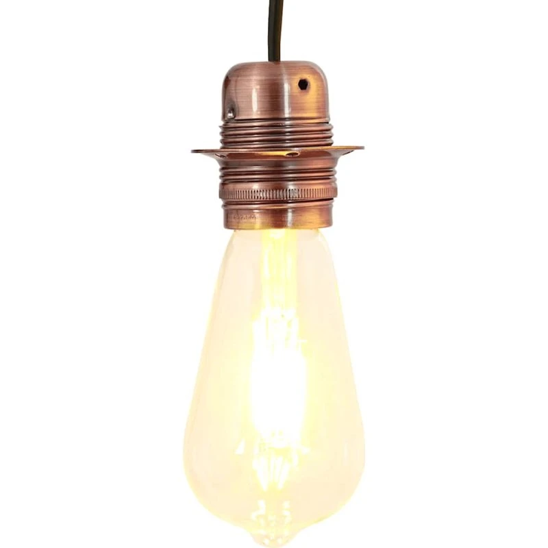 vidaXL Lampeholdere 2 stk Rød Bronze E27