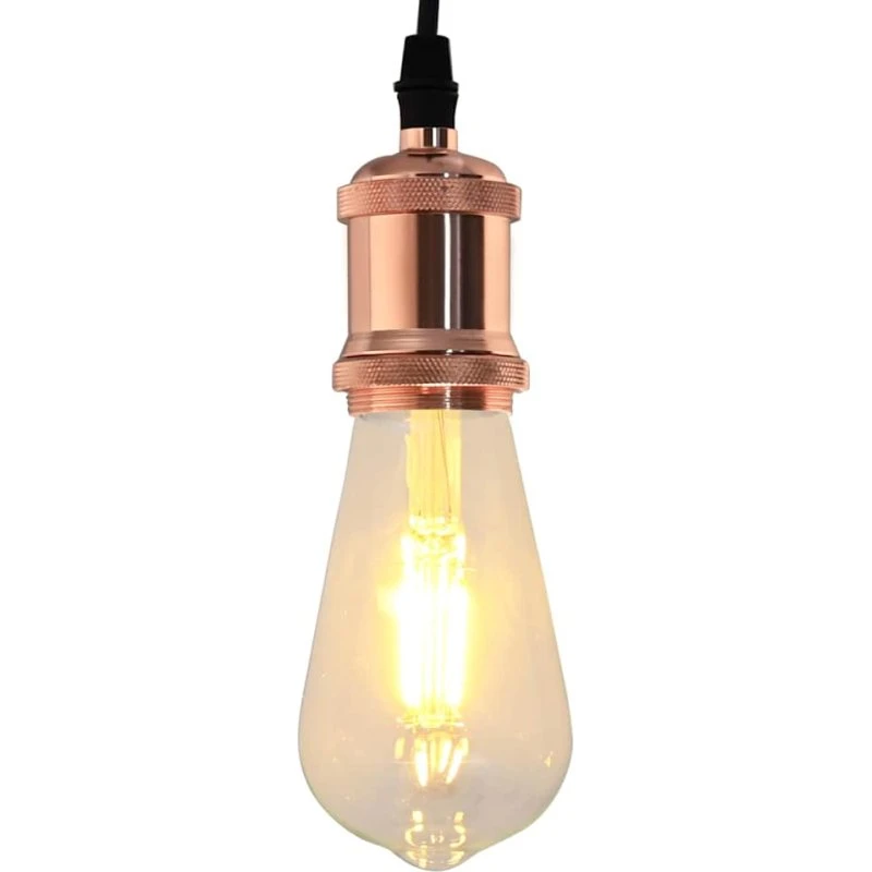vidaXL lampeholdere 2 stk rosaguld E27