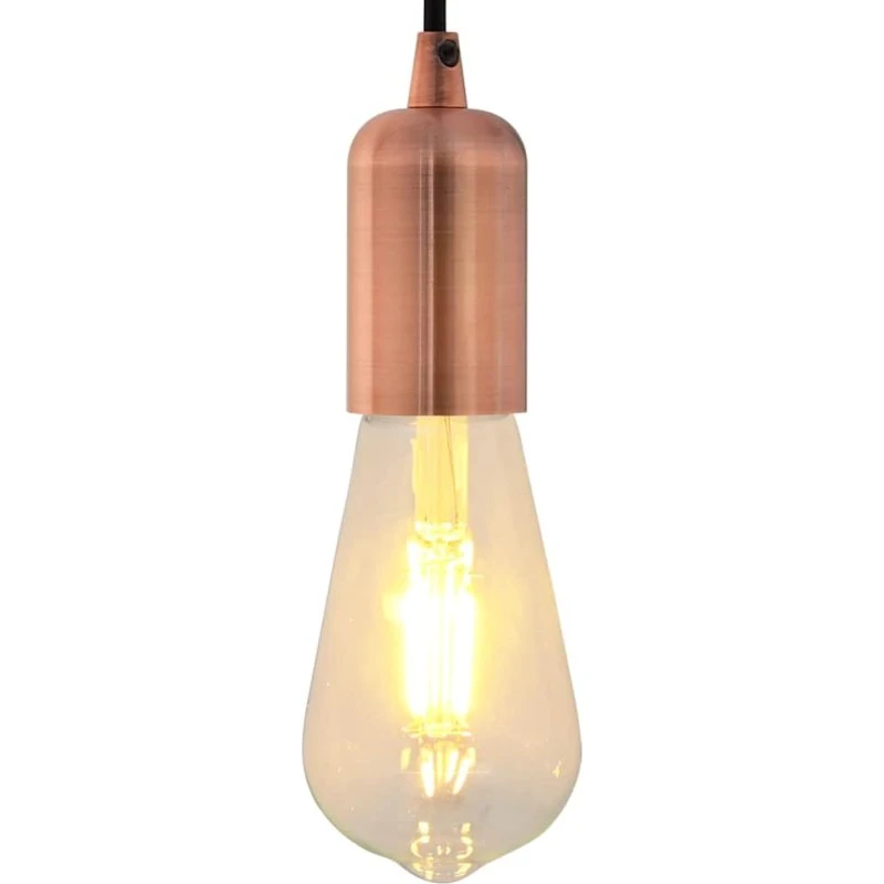 vidaXL Lampeholdere 2 stk Rød Bronze E27