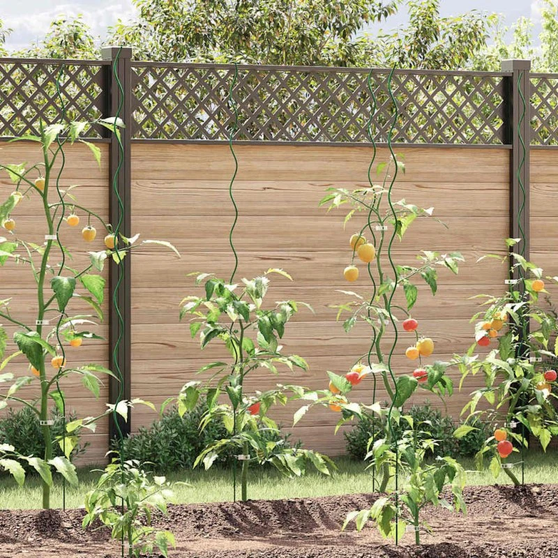 vidaXL Spiral Plantestøtte 5 stk Grøn 170 cm Stål